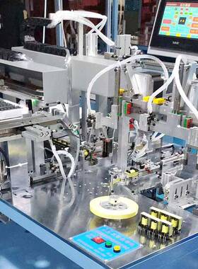 EP13EP07网络变压器磁芯组装对磨包胶测试摆盘一体机每小时1800