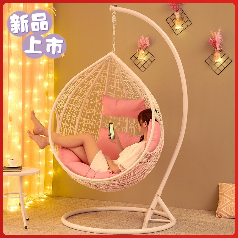 小户型阳台鸟窝吊椅秋千吊篮藤椅家用休闲懒人室内吊床摇篮椅摇椅
