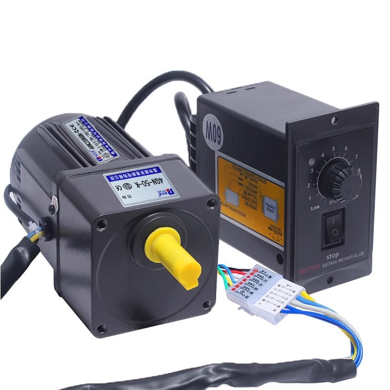 普菲德25W调速减速电机4RK25GN-C交流可逆金属齿轮传送带搅拌马达