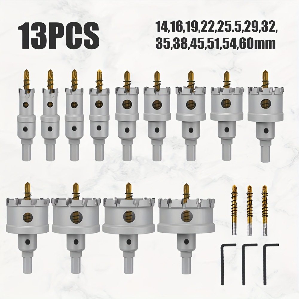 13PC不锈钢高速钢开孔器硬质合金扩孔器金属厚铁板铝合金扩孔钻头,模玩/动漫/周边/娃圈三坑/桌游,文化/体育周边,淘宝优惠券,粉丝福利购,淘宝优惠卷