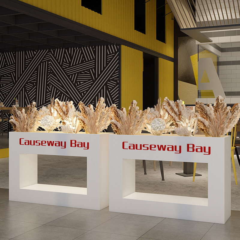 北欧花架外摆隔断围栏花槽花坛户外铁艺花箱组合售楼部广场金属