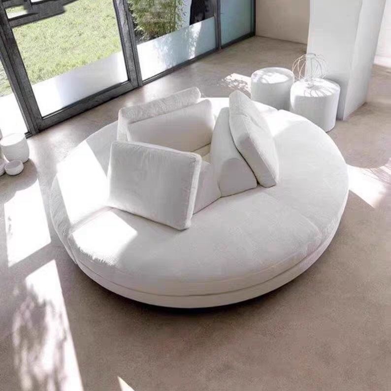 北欧简约半圆形服装店酒店会所大堂休息区休闲多人位沙发超大型