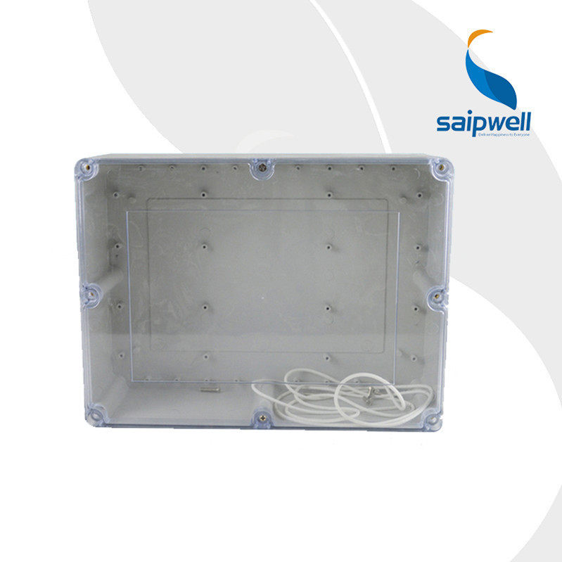 斯普威尔380*260*120mm户外防水盒 透明防水仪表外壳 电缆接线盒
