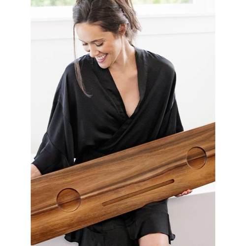 北欧实木多功能浴缸置物架家用高档泡澡托盘支架带酒杯架平板支架