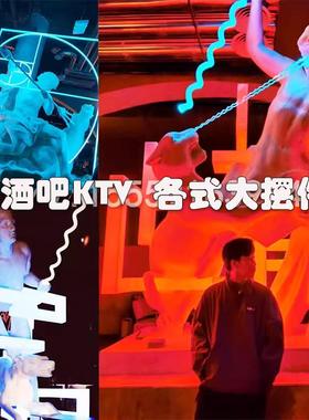 希腊人物玻璃钢雕塑发光落地摆件桃TAO酒吧音乐酒馆餐吧网红装饰