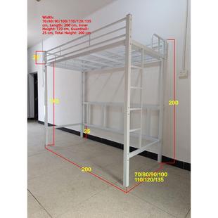 定制公寓床可拆卸组装高架床上层钢架上床下桌铁艺省空间上铺床