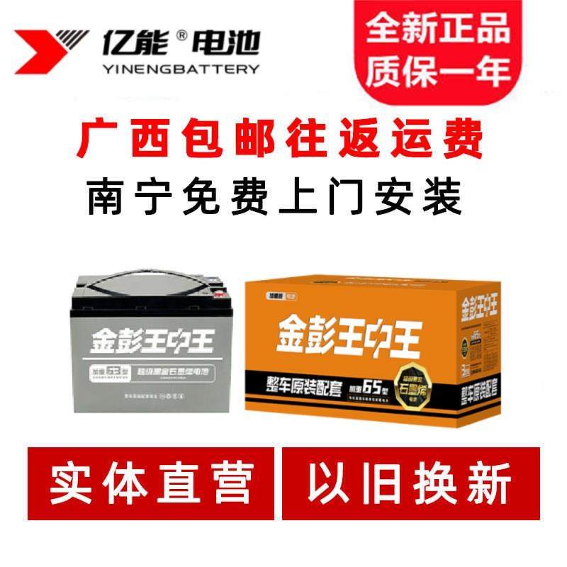 南宁亿能电池金彭王中王电动三轮车专用加重铅酸蓄电池60V52A58A