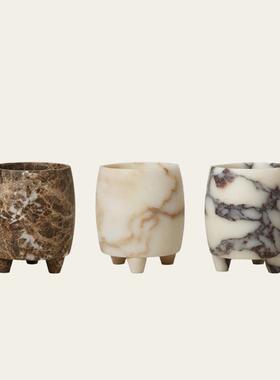 DoDo北欧轻奢大理石香薰烛台法式高档桌面装饰笔筒摆件首饰收纳盒