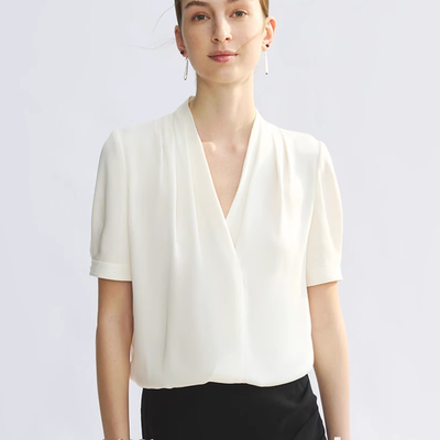 夏季新款气质法式短袖衬衫上衣