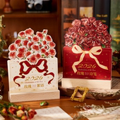 玫瑰立体台历2026新款 浪漫木质桌面日历摆件送礼物伴手礼浪漫月历