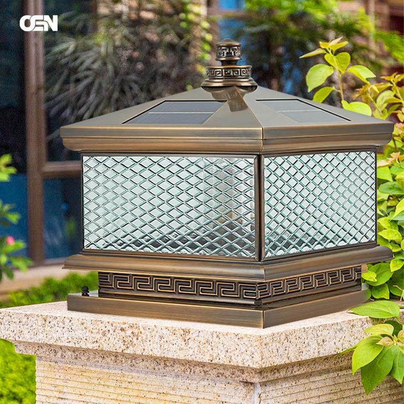 柱头灯太阳能全铜新中式别墅围墙大门柱子灯户外防水门柱灯庭院灯,家装灯饰光源,景观庭院灯饰,淘宝优惠券,粉丝福利购,淘宝优惠卷