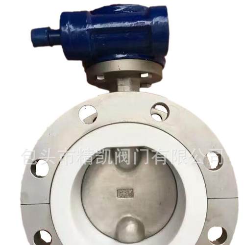 化工管道耐腐蚀阀门D341F4/F46/PFA不锈钢衬氟法兰蝶阀