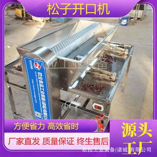 家用鲜松子开口机六工位云南落水松子开口机不锈钢松子压口机器