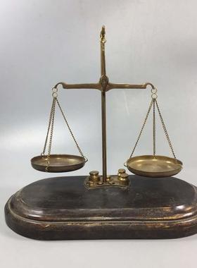 黄铜天平秤印度复古龙头称药天平怀旧礼品书房桌面创意装饰品摆件