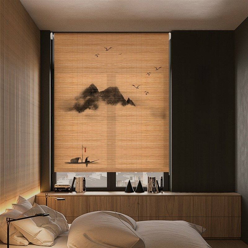 免打孔竹帘卷帘中式门帘窗帘客厅过道竹卷帘入户门装饰半帘遮挡帘,居家布艺,卷帘,淘宝优惠券,粉丝福利购,淘宝优惠卷