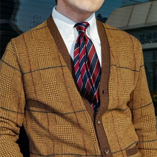 ENP 领带 斜纹 英式 纯羊毛内衬 3折 真丝正装