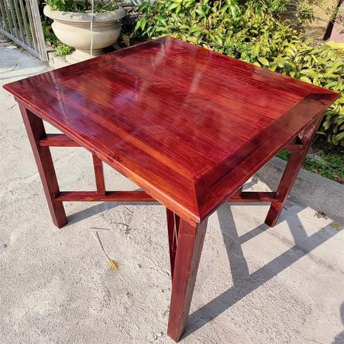 实木八仙桌正方形琥珀红折叠可拆卸老式拜拜桌供桌餐桌老杉木