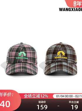 WANGXIAOBEN王小笨新款潮流男女四季弯檐格子毛呢棒球帽CC4000601