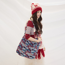 WANGXIAOBEN原创新款圣诞系列休闲简约小迷糊女款单肩包CD2009704