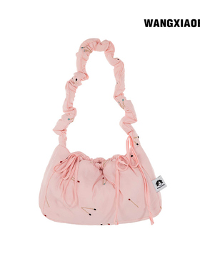 王小笨 新款粉色DuangDuang火柴棍泡芙包女单肩背包 BH1210747