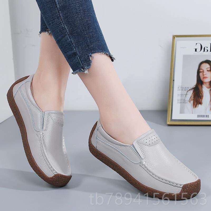 高档牛皮豆豆鞋女春秋款面真皮软皮软皮防水皮鞋舒适软底面中年妈,女鞋,乐福鞋（豆豆鞋）,淘宝优惠券,粉丝福利购,淘宝优惠卷