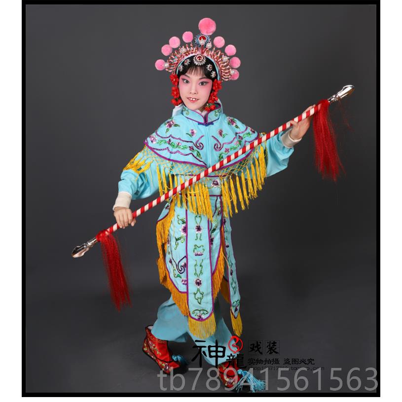 高档京旦越出剧戏曲戏剧演服装 刀马武旦女兵女将女兵衣 戏服