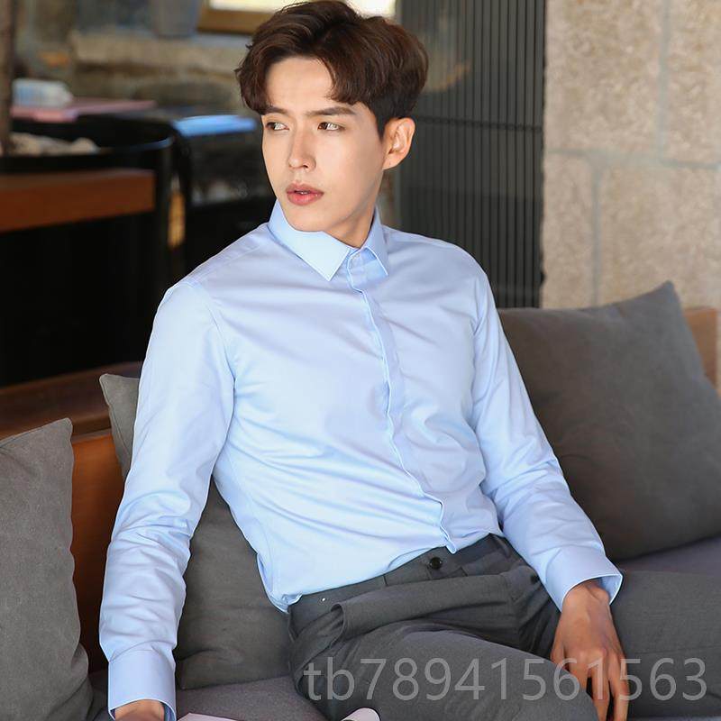 高档白正色身衬衫男长袖修职业工作服装男士商务工装郎寸衫结婚伴,男装,衬衫,淘宝优惠券,粉丝福利购,淘宝优惠卷