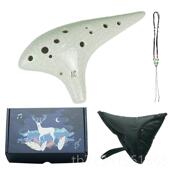 高档苇清2陶笛陶笛1孔烧中音C调熏陶笛十二孔A月C陶笛音准音色好