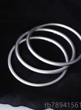 高档99足银9手古法传承镯 镯磨砂款 克价亲们自己对比 女款纯银手