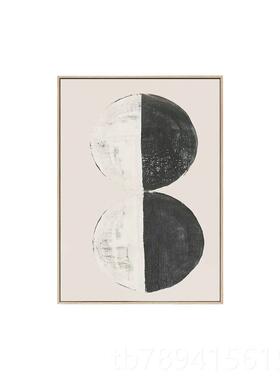 高档加州当代艺饰术《m》oon wal月亮墙客厅极简抽象INSl北欧装画