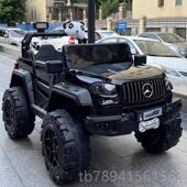 高档双人儿童动车四轮宝宝小遥控玩具汽车可电孩两人双座超大g越