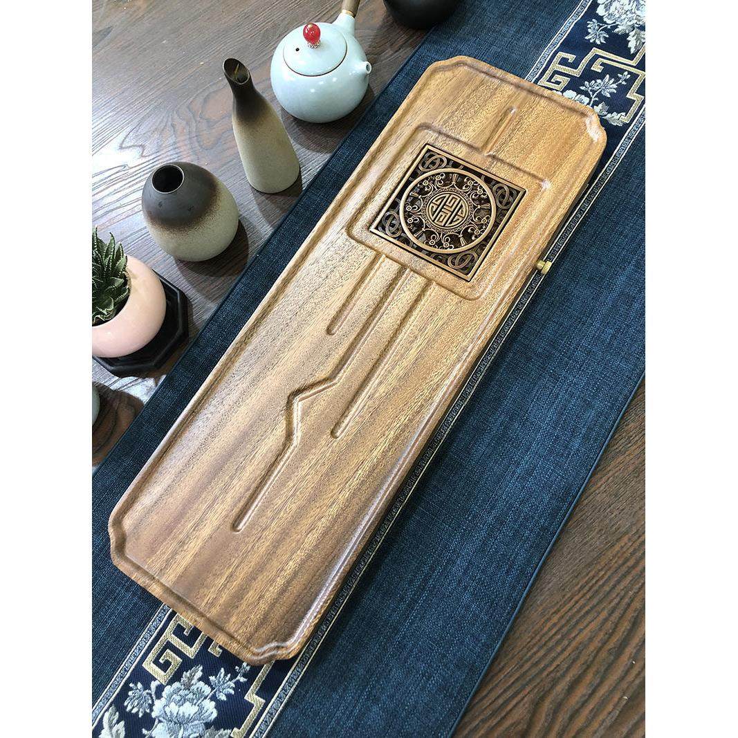 整块实木茶盘胡桃木新中式小储排水式茶台家用现代轻奢干泡台托,餐饮具,茶盘,淘宝优惠券,粉丝福利购,淘宝优惠卷