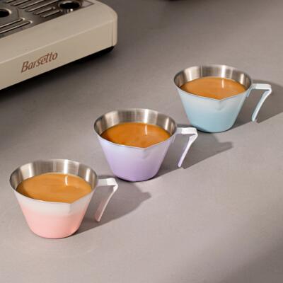 咖啡萃取杯不锈钢滤杯意式手柄浓缩杯咖啡机接液杯刻度小奶盅量杯