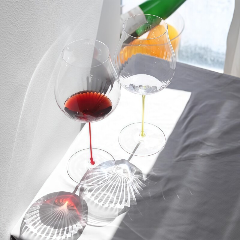 轻奢华欧式水晶玻璃棱镜红酒杯家用高端葡萄酒杯高级感手工高脚杯