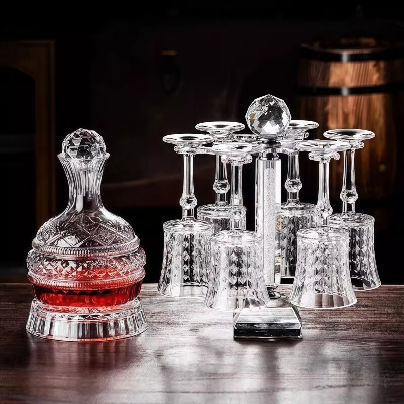 欧式水晶高端红酒杯套装7一整套