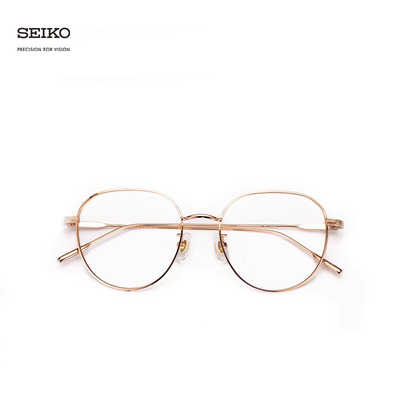 精工眼镜架雅释透系列女士全框复古文艺时尚轻巧镜框AE5007