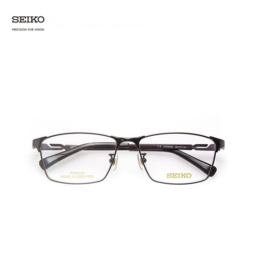 精工眼镜架男士商务大脸钛材超轻半框近视眼睛框HC1024