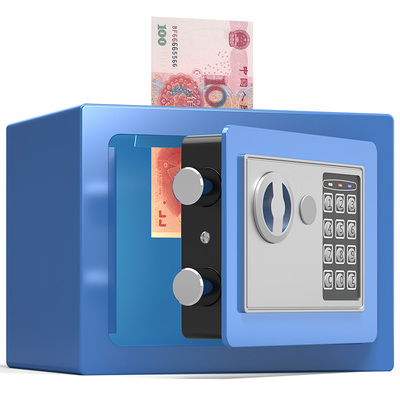 胜狮小保险箱家用小型超小迷你指纹密码家庭保险柜办公室文件全钢