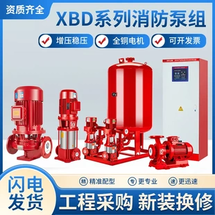 电动消防水泵成套稳压增压设备消火栓泵气压罐 XBD消防泵立式