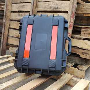 黑色手提塑料箱PP摄影器材收纳箱防水防摔抗压包装箱带盖周转箱