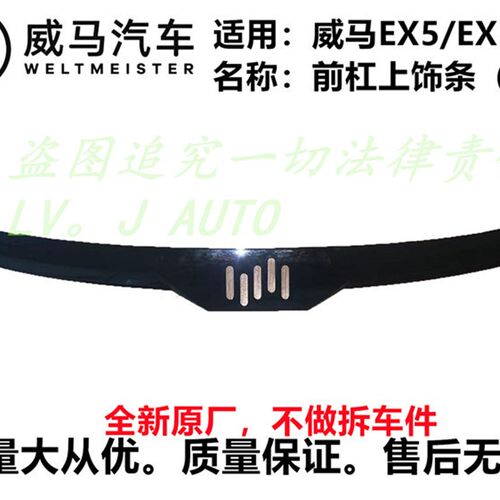 威马汽车新能源EX5EX5-Z前保险杠上中网饰条电镀黑亮条饰板全新