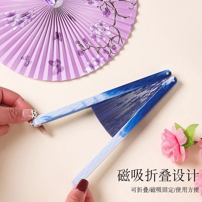 中国风折叠磁吸扇团扇纸扇古风扇学生舞蹈汉服扇子流苏折扇子国风,居家日用,扇子,淘宝优惠券,粉丝福利购,淘宝优惠卷