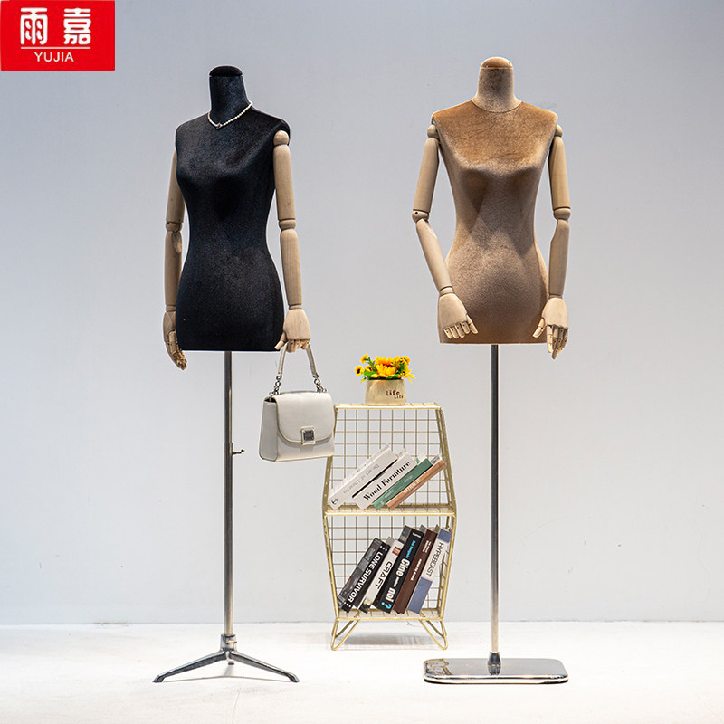 婚纱店旗袍秀禾礼服专用展示架子模特道具女半身人体女装衣服假人