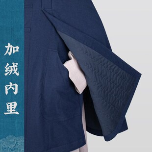 僧服打坐披风连帽冬季双层毛绒加厚保暖居士服禅修斗篷男女款披肩