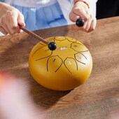 zani空灵鼓6寸8音忘忧鼓儿童初学手碟钢舌鼓色空鼓打击乐器