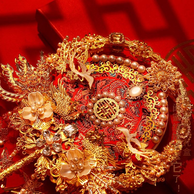 红色金色双面团扇新娘结婚diy材料包扇子出嫁秀禾高级感喜扇成品,家居饰品,工艺扇/团扇/喜扇/折扇,淘宝优惠券,粉丝福利购,淘宝优惠卷