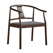 茶椅实木椅子新中式 禅意北美黑胡桃木圈椅休闲家用餐椅扶手靠背椅