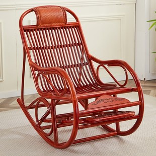 印尼植物真藤椅藤摇椅休闲老人椅摇摆椅睡椅午休椅逍遥椅休闲椅