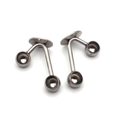 加厚不锈钢双圆管座毛巾座双头毛巾座圆管座钢管座挂衣杆座法兰座