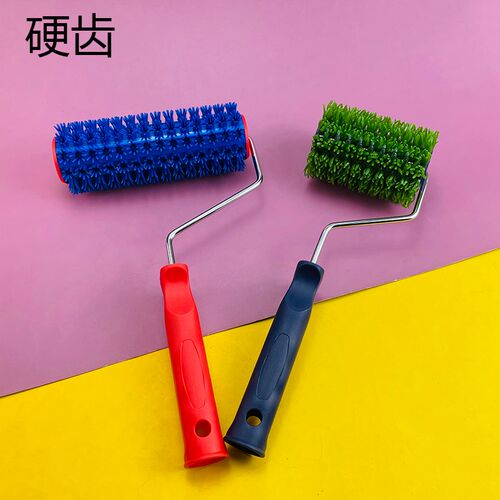 日洋艺术花齿草皮万用刷艺术滚筒硅藻泥雅晶石米洞石拉毛施工工具